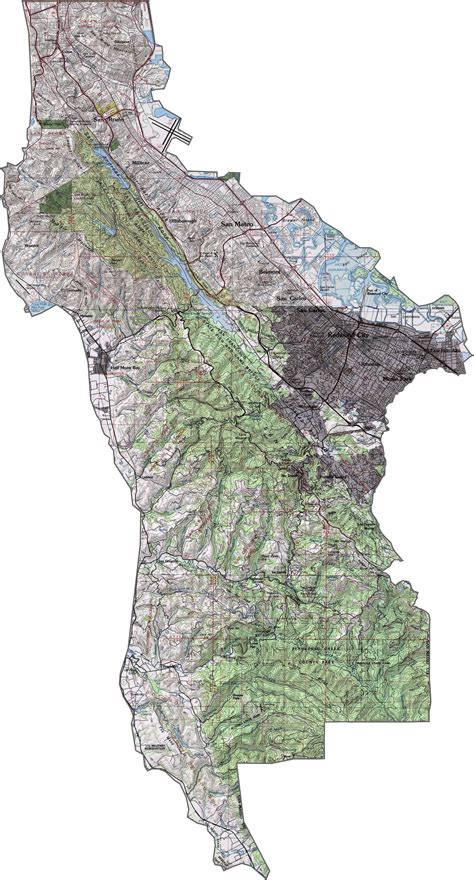 San Mateo County Map, California - US County Maps