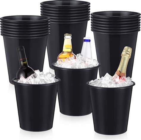 Amazon.com: Layhit 24 Packs Plastic Ice Buckets for Parties 3 Liters ...