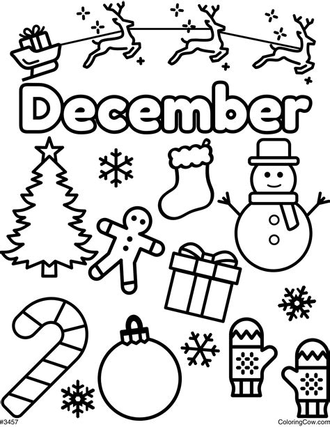 Month Coloring Pages - Coloring Cow