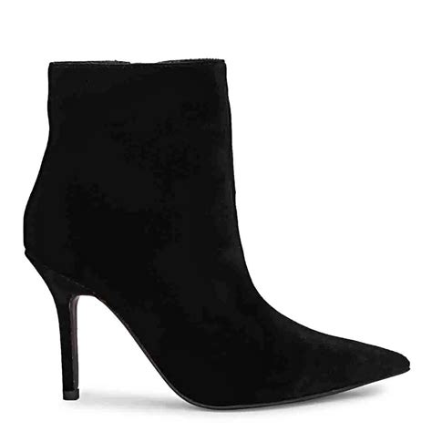 Saint Jemima Black Stretch Suede Heel Ankle Boots – SaintG India