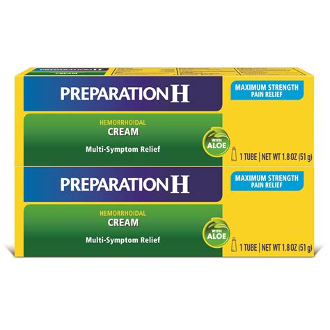 Preparation H Hemorrhoid Symptom Treatment Cream 2 X 1 8 | Desertcart ...