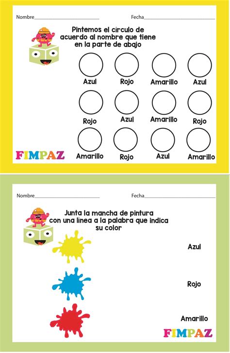 Plantillas para trabajar los colores primarios. – pk 🌍 MUNDO