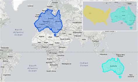 Map Of Australia Vs Europe Frq63 - Large Map of Asia