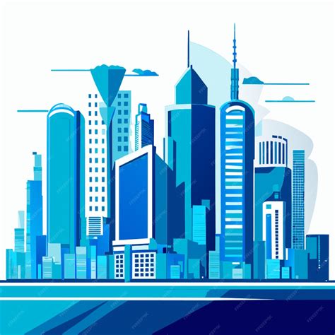 Premium Vector | City building skyline vector illustration flat