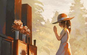 Wallpaper girl, nun, prayer, anime hd, picture, image