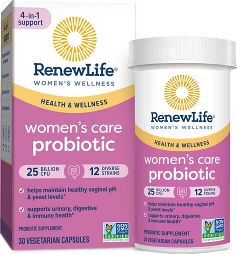Renew Life Women's Care Health, Wellness & Vaginal Support Probiotic ...
