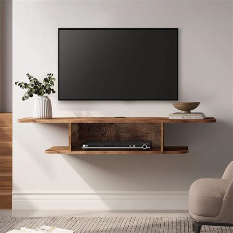 Amazon.com: FITUEYES 2 Tier Modern Floating TV Stand Wall Mounted ...