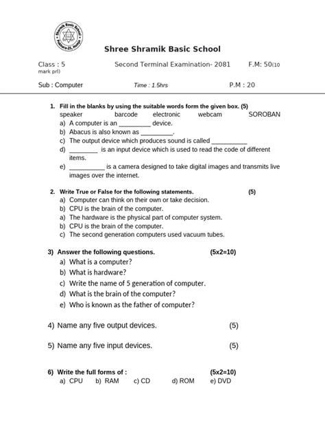 Computer Programs Class 5 的图像结果