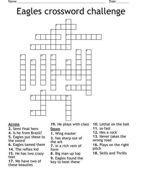 Eagles crossword challenge - WordMint