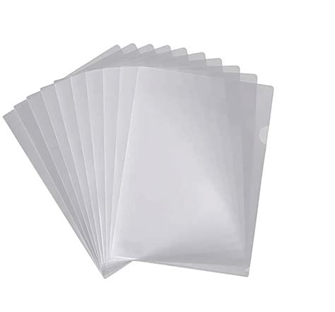 Pack Of 50 Waterproof A4 L Type Transparent Pockets Folder | Desertcart INDIA