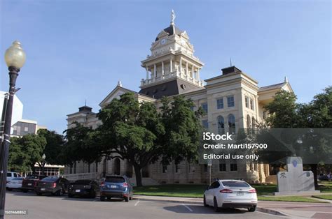 Historic Bell County Courthouse Located In Downtown Belton Tx Stock ...