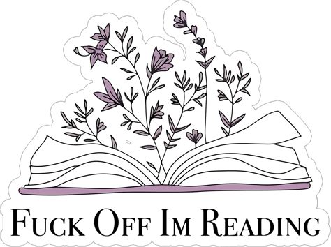 Amazon.com: 2PC Fuck Off I'm Reading Sticker. Funny Book Sticker ...