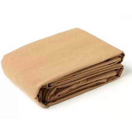 Tarps Now 20 ft x 20 ft Heavy Duty 20 Mil Tarp, Tan, Polyester / Canvas ...
