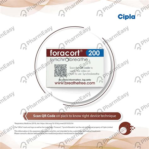 Foracort 200mcg Synchrobreathe With Dose Counter Box Of 120md Metered ...