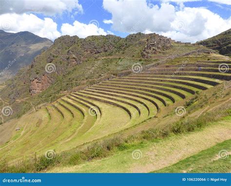 Inca Terraces in Andes Mountains Stock Photo - Image of south, inca ...