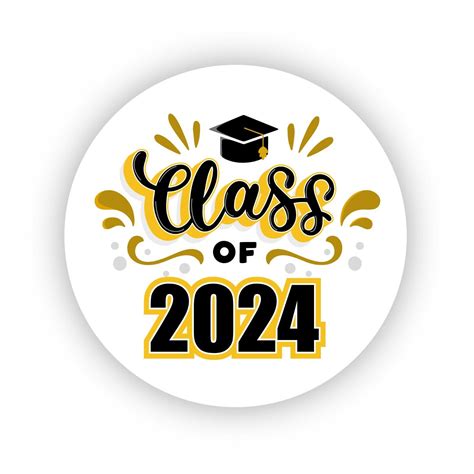 Pack of 24 paper labels, Graduation stickers,Congratulations Class of 2024 | eBay