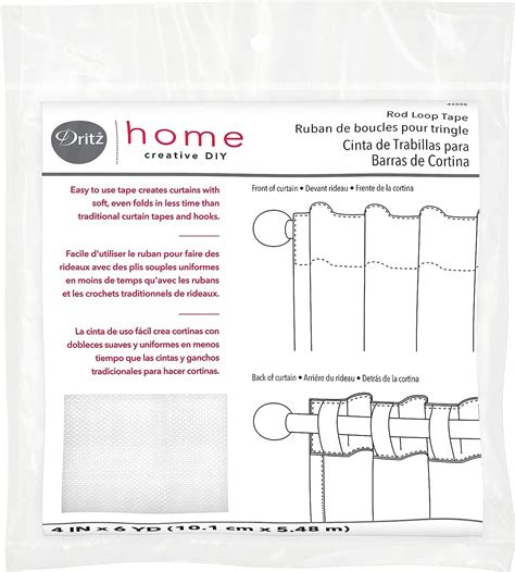 Dritz Home 6-Yard Rod Tab Header Tape, 3-7/8-Inch : Amazon.in: Home ...