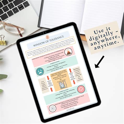 Buy Window of Tolerance Worksheet, Trauma Therapy, DBT, Therapy Office ...