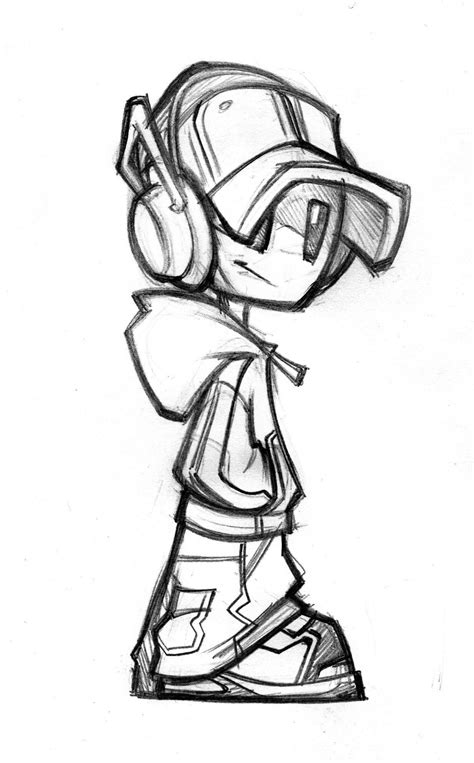 simple graffiti character drawings