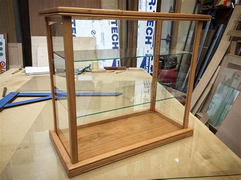 Handmade Cherry Wood & Glass Display Case - Chameleon Woodcrafting