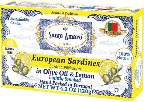 Amazon.com: Santo Amaro - Authentic European Sardines in Olive Oil ...