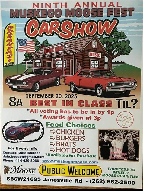 Muskego Moose Lodge Car Show!, Muskego Moose Lodge, 20 September 2025 ...
