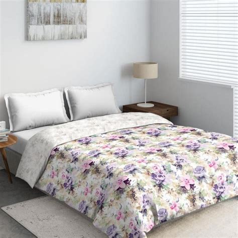 Buy D'DECOR Primary Off-White Floral Print Superior Combed Cotton ...