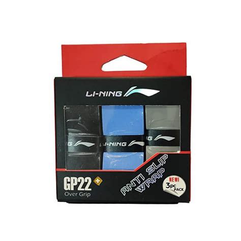 Li-Ning GP22+ Extra Tacky and Anti-Slip Badminton Grip (3 in 1) (Assor ...