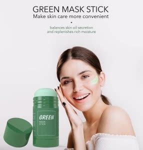 GFSU Green Mask Stick Detoxing & Toning Face Mask Stick, Facial Oil ...