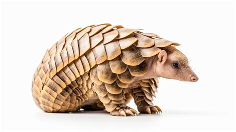 Premium AI Image | An armadillo pangolin animal isolated on white background