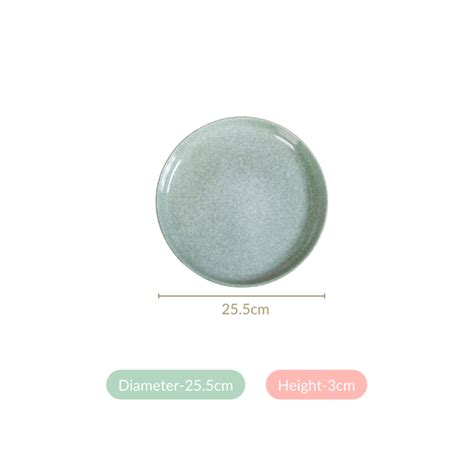 Sera Ceramic Dinner Plate Set Of 6 Green 10 Inch Online - Premium ...