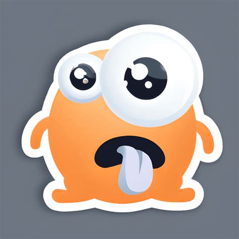 Simpatico mostro con enormi occhi finti, cartone animato · Creative Fabrica