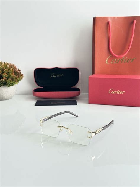 Cartierr Clear Lens Jaguar Frame Sunglasses – Eye Leader