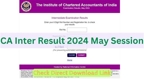 CA Inter Result 2024 Out, Check Download Link