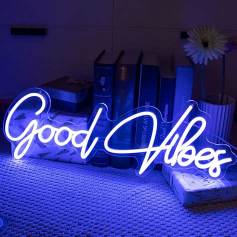 Buy Large Good Vibes Neon Sign-Neon Lights for Wall Decor 24 x 9 inch ...