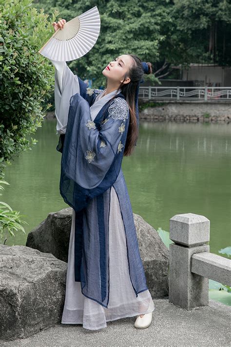 古装仙女飘逸清新淡雅夏季汉服女汉元素连衣裙中国风学生日常套装 - 甄选优质汉服商家 - 爱汉服