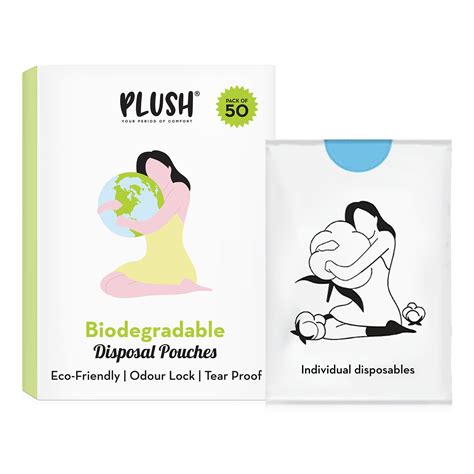 Buy Plush Biodegradable Disposable Bags, Pack of 50 | Discreet Seal for ...