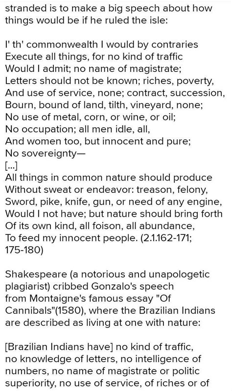 Explain how gonzalo's commonwealth is a satire on communism and ...