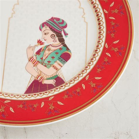 Buy Foley White Rani Print Bone China Dinner Plate - 10.5cm from Home ...