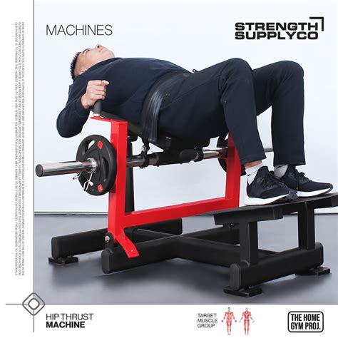 Glute Bridge Machine, Heavy Duty Plate-Loaded Hip Thrust Machine 500 Lb ...