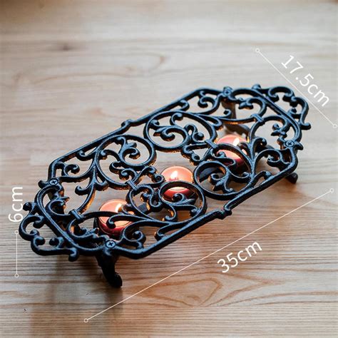 Buy Cast Iron Tealight Candle Food Warmer Chafing Dish Buffet Stand ...