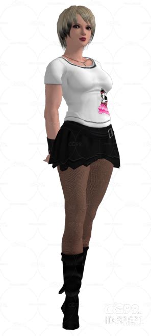 美国游戏角色系列 GTA游戏舞女-cg模型免费下载-CG99
