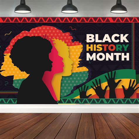 Buy Black History Month Banner Backdrop Decorations Supplies, African ...