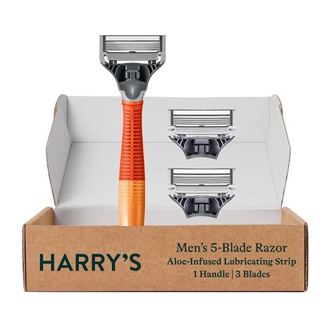 Amazon.com: Harry's Razors for Men, 1 Handle (Ember) and 3 Razor Blade ...