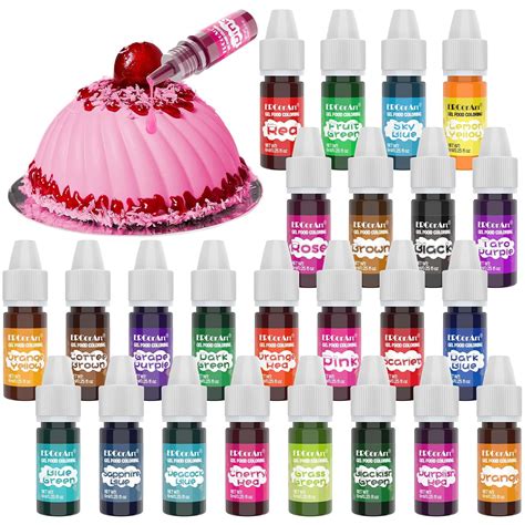 Amazon.com : Gel Food Coloring - 24 Colors Vibrant Food Coloring ...