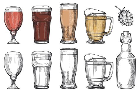 Beer Glass Drawing
