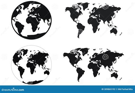 Flat Globe World Map 的图像结果