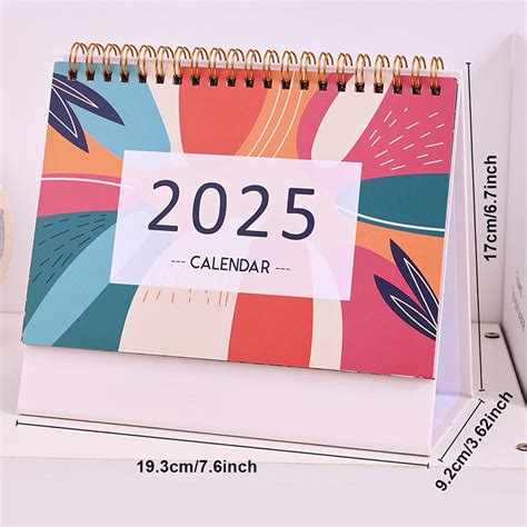 Desk Calender Desk Calendar 2025-18 Months Runs January 2025 To June ...