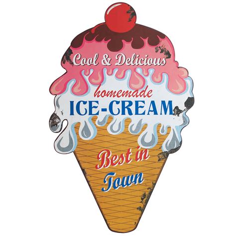 Homemade Ice Cream Metal Sign | Rex London (dotcomgiftshop)