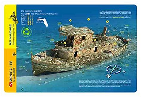 Monica Lee Wreck Florida Panhandle Waterproof Dive Card : Reef Smart ...